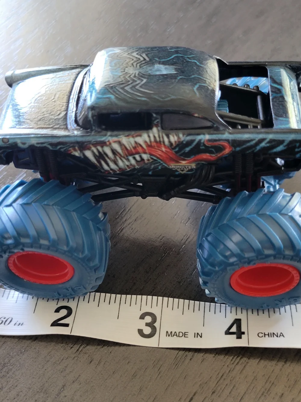 Venom Monster Truck Toy - Blue with Red Wheels